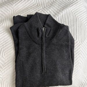 Boss Men's Charcoal Quarter-Zip Pullover